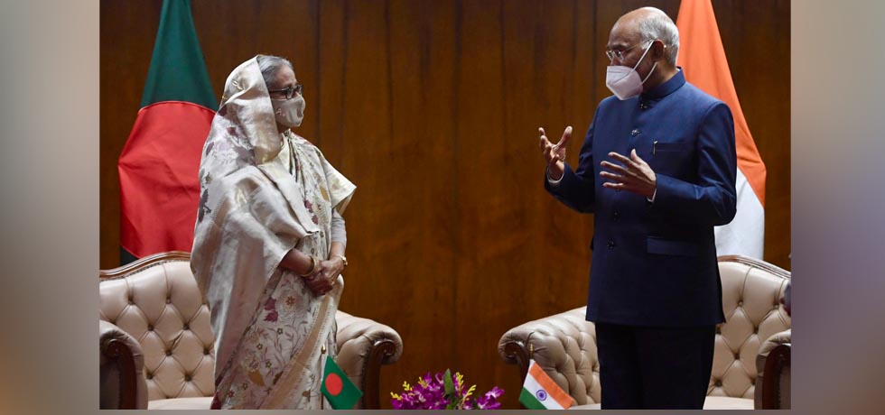 Bangladesh Prime Minister, Sheikh Hasina calls on President, Shri Ram Nath Kovind