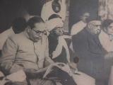 Dr. Ambedkar with the Governor of Maharashtra, Mr. Mangaldas Pakwasa, Rao Bahadur Bole and Prof. V. G. Rao