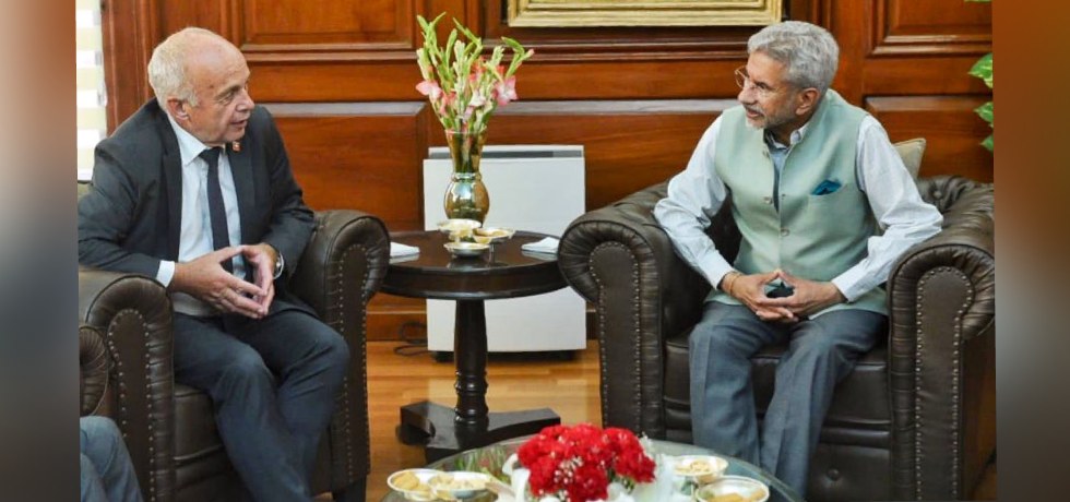 External Affairs Minister Dr. S. Jaishankar met H.E. Mr. Ueli Maurer, Head of Federal Department of Finance of Switzerland in New Delhi