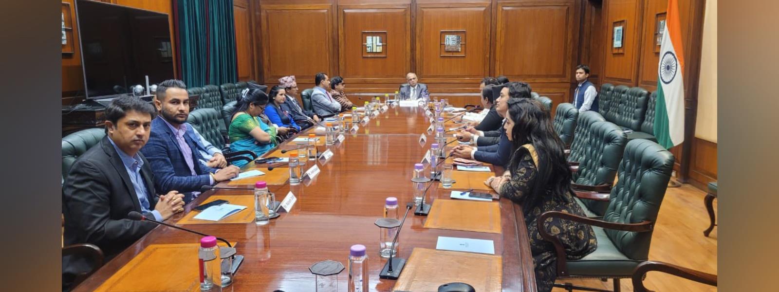 Foreign Secretary Shri Vinay Kwatra met MPs representing various political parties from Nepal in New Delhi
