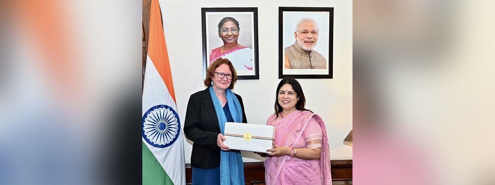 Minister of State for External Affairs Smt Meenakashi Lekhi met H.E. Ms. Bjorg Sandkjaer, Deputy Foreign Minister of Norway in New Delhi