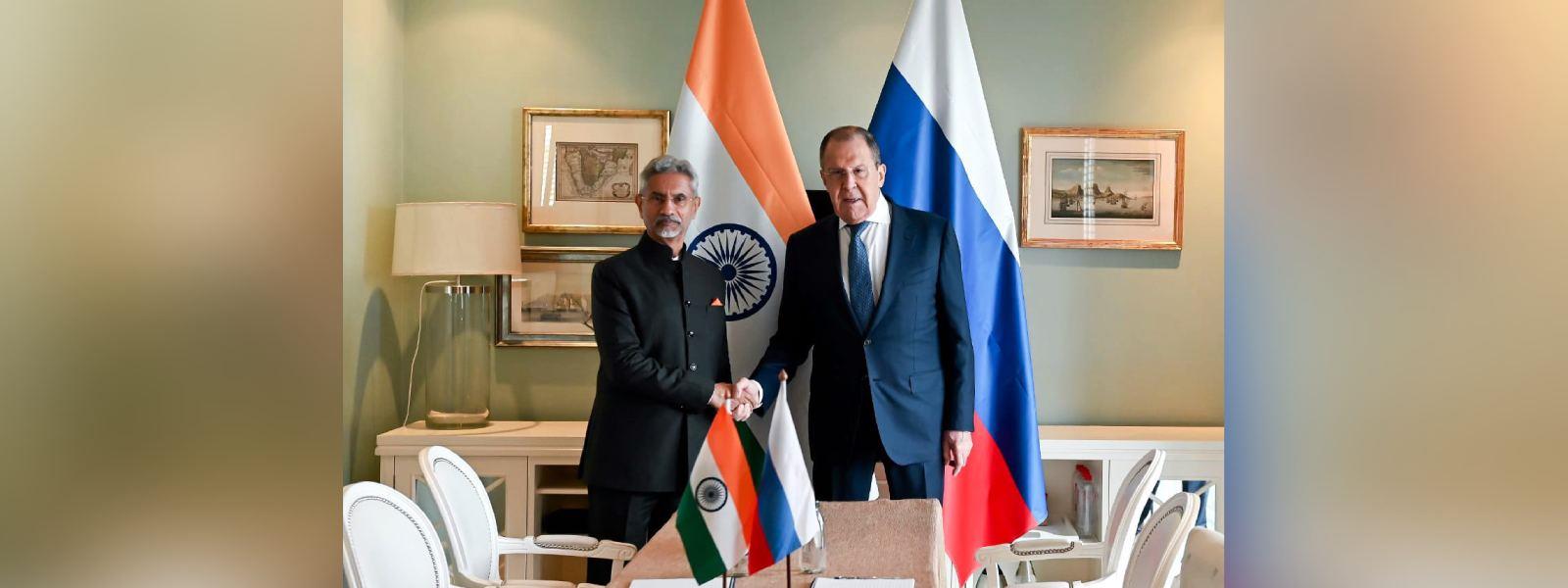 External Affairs Minister Dr. S. Jaishankar met H.E. Mr. Sergey Lavrov, Foreign Minister of Russia on the sidelines of BRICS FMM in Cape Town