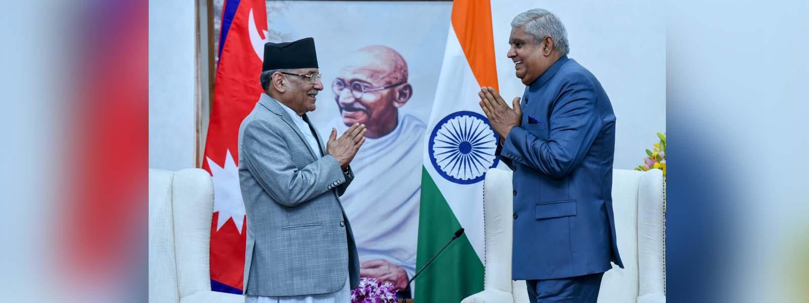 Vice President, Shri Jagdeep Dhankhar met Prime Minister of Nepal, H.E. Mr. Pushpa Kamal Dahal ‘Prachanda’ in New Delhi
