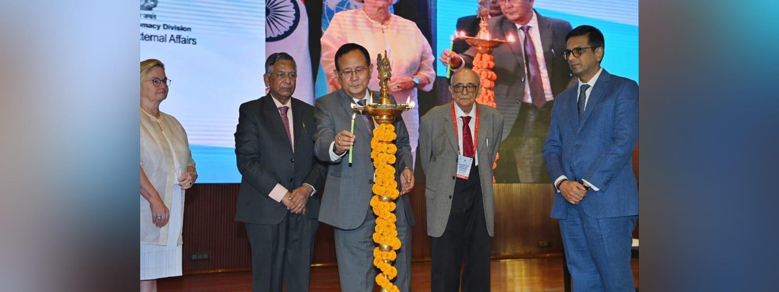 Minister of State for External Affairs Dr. Rajkumar Ranjan Singh addressed the inaugural session of 2023 UNCITRAL South Asia Conference in New Delhi