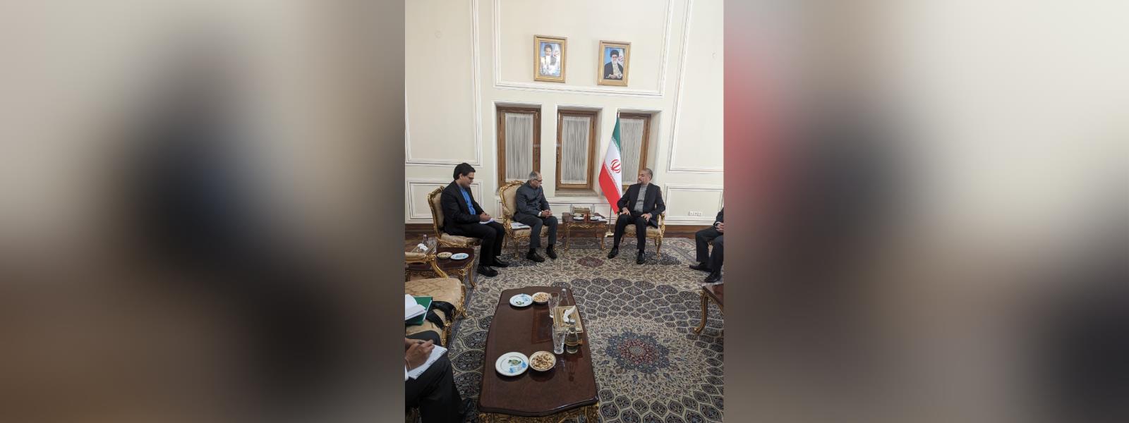 Foreign Secretary Shri Vinay Kwatra called on H.E. Mr. Hossein Amir-Abdollahian, Minister of Foreign Affairs of the Islamic Republic of Iran in Tehran