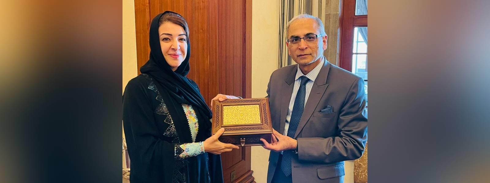 Foreign Secretary, Shri Vinay Kwatra met H.E. Ms. Reem Al Hashimy, Minister of State for International Cooperation of the United Arab Emirates in Abu Dhabi