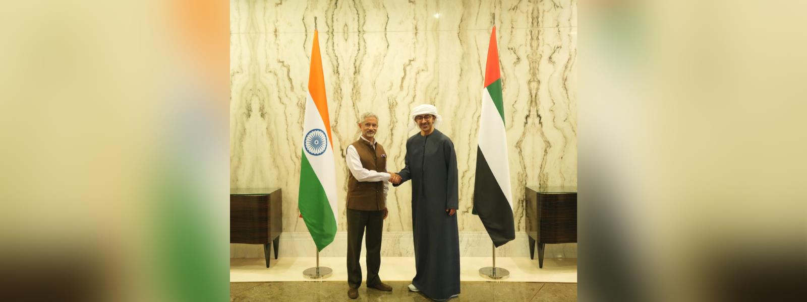 External Affairs Minister, Dr. S. Jaishankar met Minister of Foreign Affairs of the United Arab Emirates, H.H. Sheikh Abdullah bin Zayed Al Nahyan in Abu Dhabi