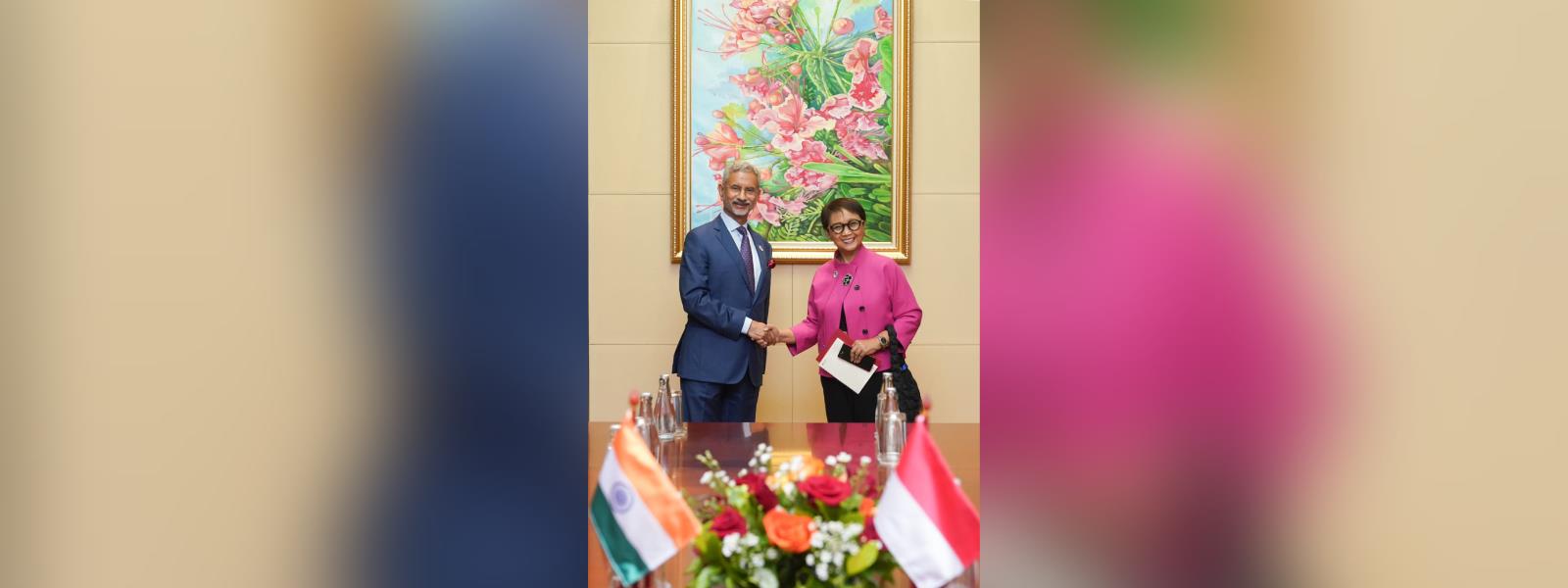 External Affairs Minister Dr. S. Jaishankar met H.E. Ms. Retno Marsudi, Foreign Minister of Indonesia on the sidelines of ASEAN meetings in Vientiane