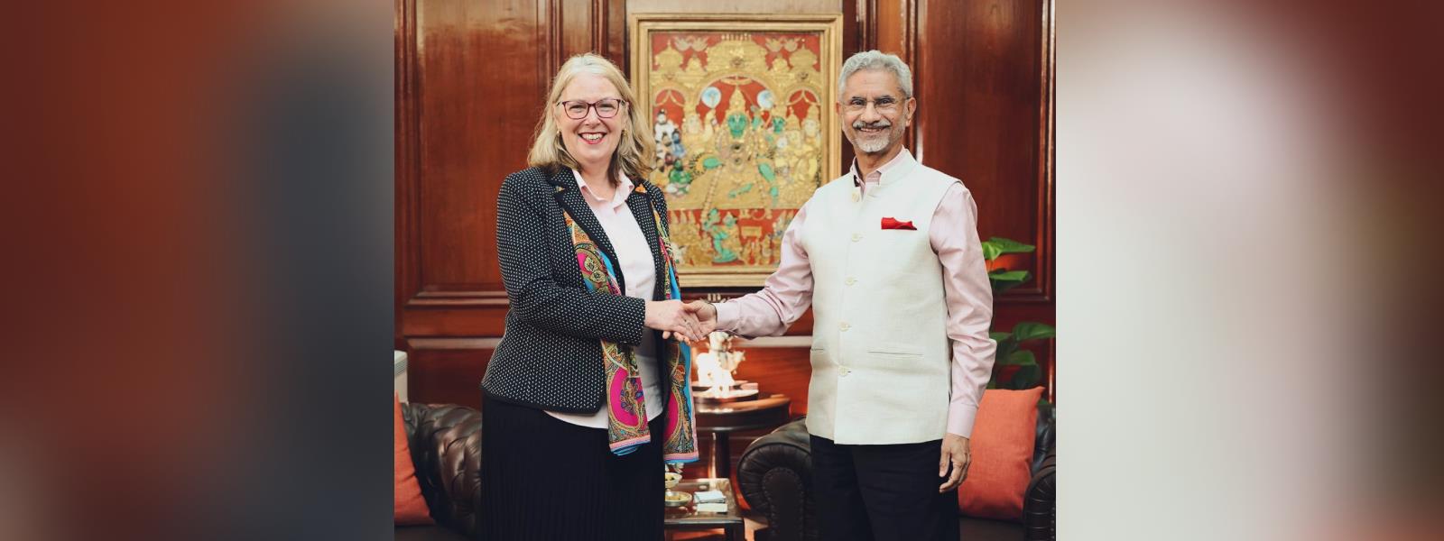 External Affairs Minister, Dr. S. Jaishankar met H.E. Ms. Jan Adams, Secretary of the Department of Foreign Affairs and Trade of Australia in New Delhi