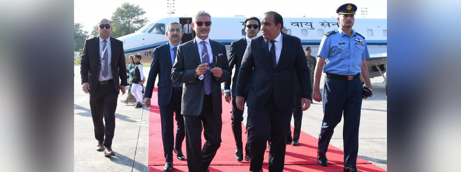 External Affairs Minister, Dr. S. Jaishankar arrived in Islamabad to take part in SCO Council of Heads of Government Meeting