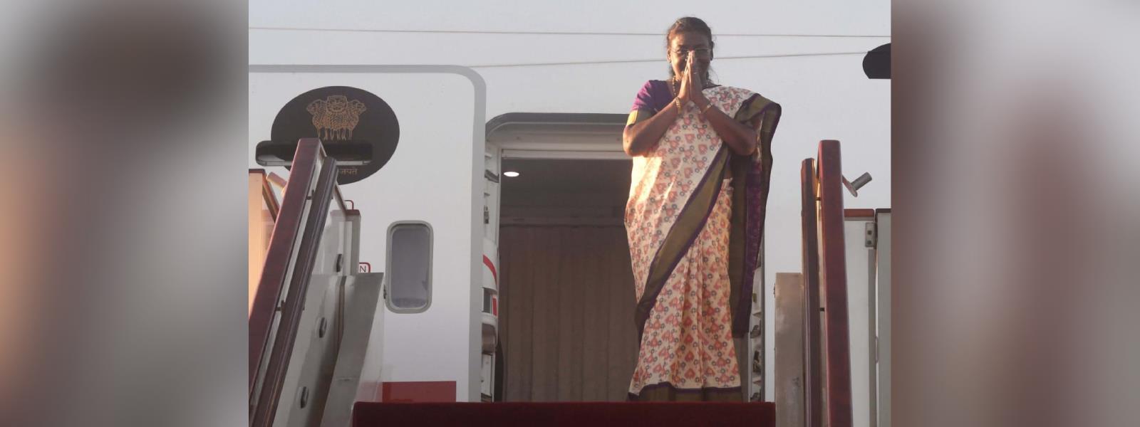 President Smt. Droupadi Murmu  emplanes for Mauritania after a successful visit to Algeria