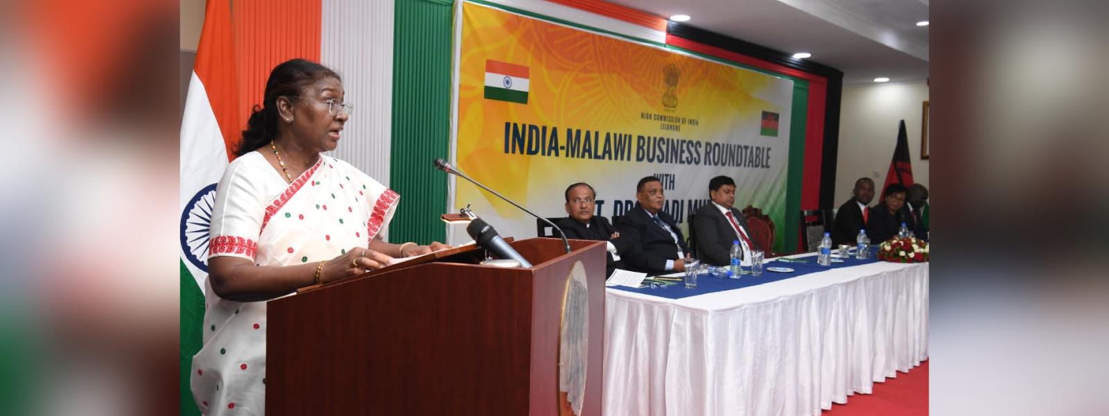 President Smt. Droupadi Murmu addressed the India-Malawi Business Meet in Lilongwe, Malawi