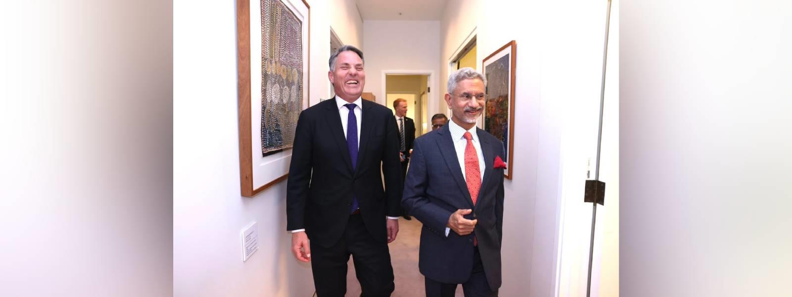 External Affairs Minister, Dr. S. Jaishankar met H.E. Mr. Richard Marles, Deputy Prime Minister and Minister for Defence of Australia in Canberra