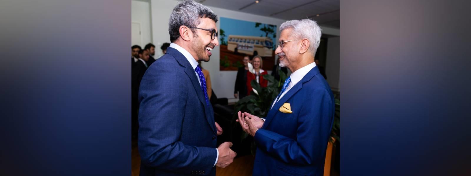 External Affairs Minister, Dr. S. Jaishankar met HH Sheikh Abdullah bin Zayed Al Nahyan, Deputy Prime Minister and Minister of Foreign Affairs of the UAE in Canberra