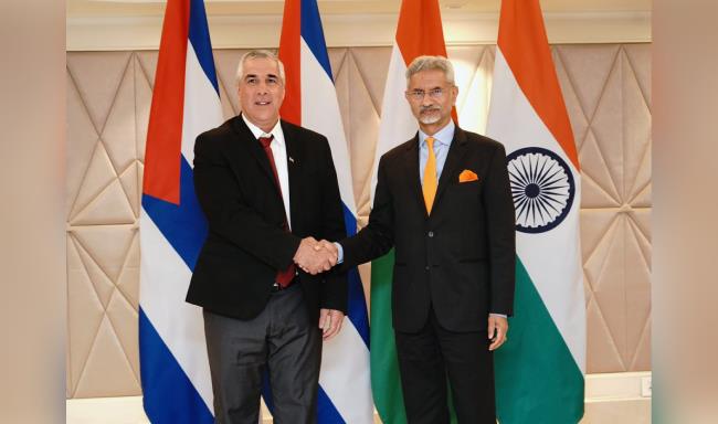 External Affairs Minister Dr. S. Jaishankar met H.E. Dr. Eduardo Martinez Diaz, Deputy Prime Minister of Cuba on the sidelines of the Raisina Dialogue 2025 in New Delhi