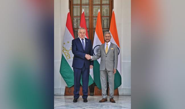 External Affairs Minister Dr. S. Jaishankar met H.E. Mr. Sirojiddin Muhriddin, Minister of Foreign Affairs of Tajikistan in New Delhi