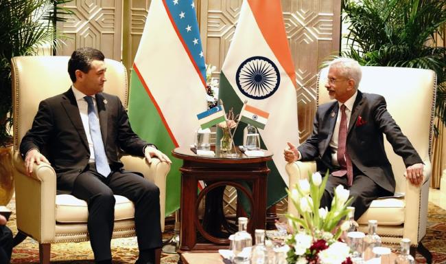 External Affairs Minister Dr. S. Jaishankar met H.E. Mr. Bakhtiyor Saidov, Minister of Foreign Affairs of the Republic of Uzbekistan in New Delhi