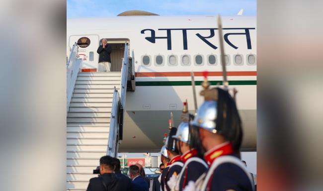 Prime Minister Shri Narendra Modi emplaned for Rio de Janeiro, Brazil for the 17th BRICS Summit