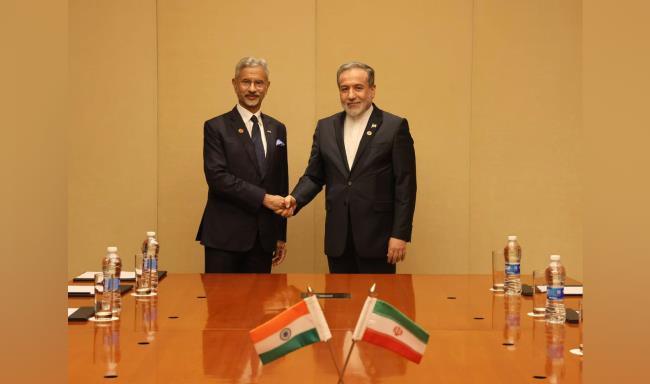 External Affairs Minister Dr. S. Jaishankar met H.E. Mr. Seyed Abbas Araghchi, Foreign Minister of the Islamic Republic of Iran on the sidelines of the SCO Foreign Ministers Meeting in Tianjin