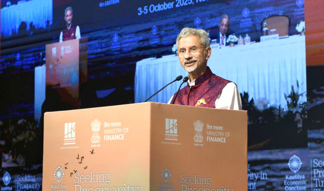 External Affairs Minister Dr. S. Jaishankar addressed a distinguished gathering at the 4th Kautilya Economic Conclave 2025 on the theme ‘Seeking Prosperity in Turbulent Times’ in New Delhi