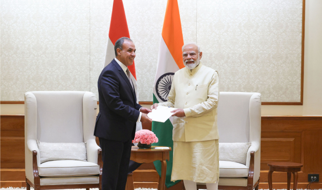 Minister of Foreign Affairs of Egypt, H.E. Dr. Badr Abdelatty called on Prime Minister Shri Narendra Modi in New Delhi