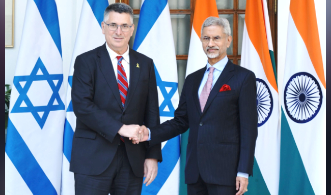 External Affairs Minister Dr. S. Jaishankar met H.E. Mr. Gideon Sa'ar, Minister of Foreign Affairs of the State of Israel in New Delhi