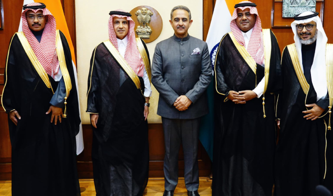 Minister of State for External Affairs Shri Kirti Vardhan Singh met H.E. Maj. Gen. Dr. Abdul Rahman bin Sanhat Al-Harbi, Member of the Shura Council, along with the accompanying delegation of the Saudi–India Parliamentary Friendship Committee of the Shura Council, Kingdom of Saudi Arabia in New Delhi