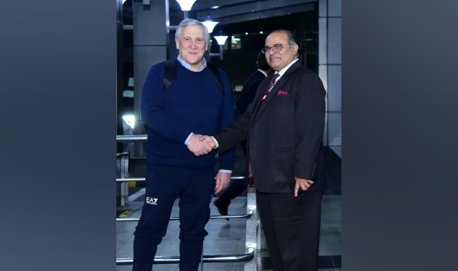 Deputy Prime Minister & Minister of Foreign Affairs and International Cooperation of Italy, H.E. Mr. Antonio Tajani arrived in New Delhi