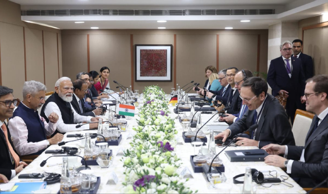 Prime Minister Shri Narendra Modi and H.E. Mr. Friedrich Merz, Federal Chancellor of the Federal Republic of Germany held one-to-one and delegation-level talks in Gandhinagar