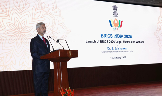 External Affairs Minister Dr. S. Jaishankar launched the preparations for BRICS India 2026 with the unveiling of the official Website, Theme and Logo in New Delhi