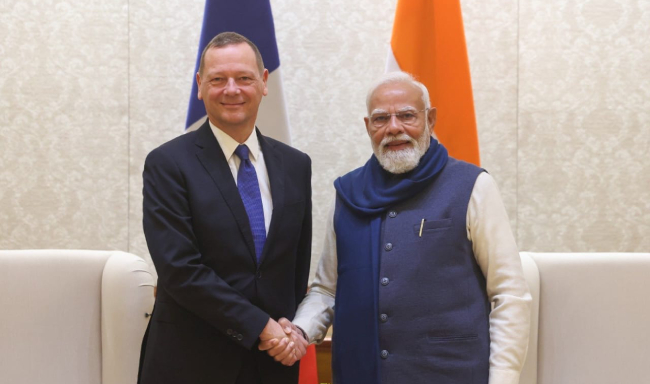 Diplomatic Advisor to the President of France, H.E. Mr. Emmanuel Bonne called on Prime Minister Shri Narendra Modi in New Delhi
