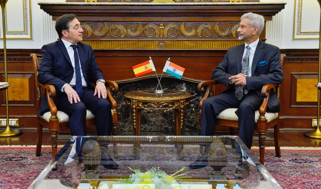 External Affairs Minister Dr. S. Jaishankar held discussions with H.E. Mr. Jose Manuel Albares, Minister of Foreign Affairs, European Union and Cooperation of Spain in New Delhi