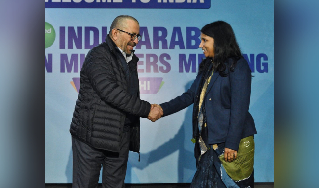 Minister of State, Ministry of Foreign Affairs of the UAE, H.E. Mr. Khalifa Shaheen Al Marar arrived in New Delhi to participate in the 2nd India–Arab Foreign Ministers’ Meeting