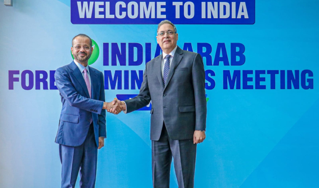 Foreign Minister of the Sultanate of Oman, H.E. Sayyid Badr Albusaidi arrived in New Delhi to participate in the 2nd India–Arab Foreign Ministers’ Meeting