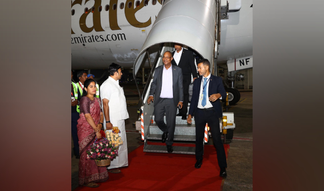 President of the Republic of Seychelles, H.E. Dr. Patrick Herminie arrived in Chennai for his first State Visit to India