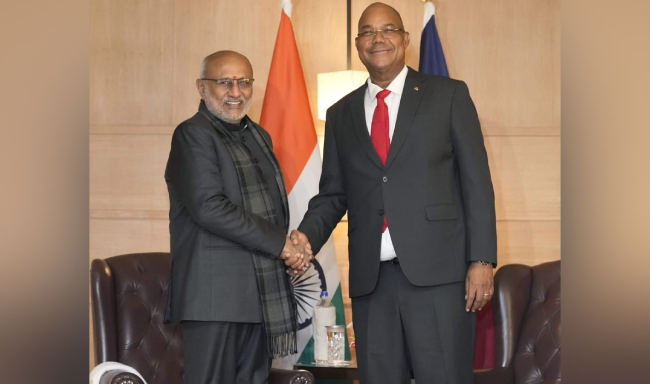 Vice-President Shri C.P. Radhakrishnan called on H.E. Dr. Patrick Herminie, President of the Republic of Seychelles in New Delhi