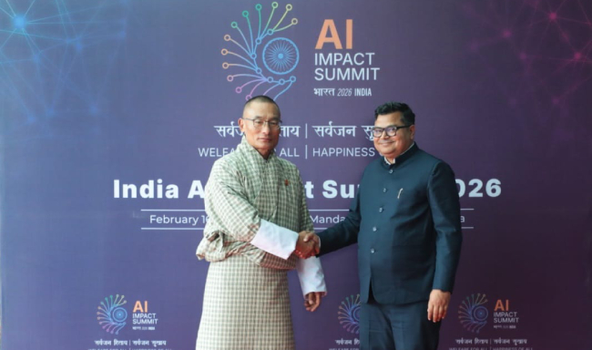Prime Minister of Bhutan, H.E. Dasho Tshering Tobgay arrived in New Delhi to participate in the India AI Impact Summit