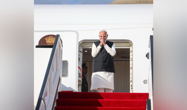Prime Minister Shri Narendra Modi departed for New Delhi after the successful conclusion of his State Visit to Israel