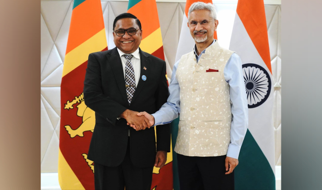 External Affairs Minister Dr. S. Jaishankar met H.E. Mr. Vijitha Herath, Minister of Foreign Affairs, Foreign Employment and Tourism of Sri Lanka on the sidelines of Raisina Dialogue 2026 in New Delhi