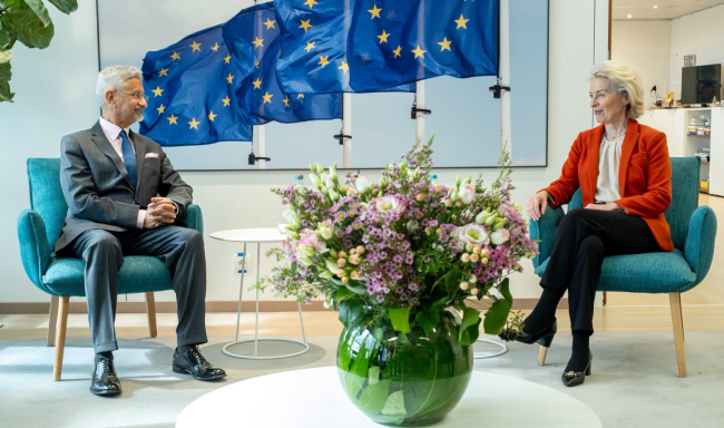 External Affairs Minister Dr. S. Jaishankar called on H.E. Ms. Ursula von der Leyen, President of the European Commission in Brussels