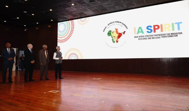 External Affairs Minister Dr. S. Jaishankar launched the logo, theme and website of the 4th India–Africa Forum Summit in New Delhi along with African Ambassadors and other stakeholders in the India–Africa partnership