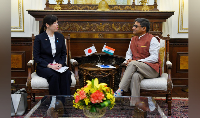 Foreign Secretary Shri Vikram Misri met H.E. Ms. Kimi Onoda, Minister in charge of Economic Security and Minister of State for Artificial Intelligence Strategy of Japan in New Delhi