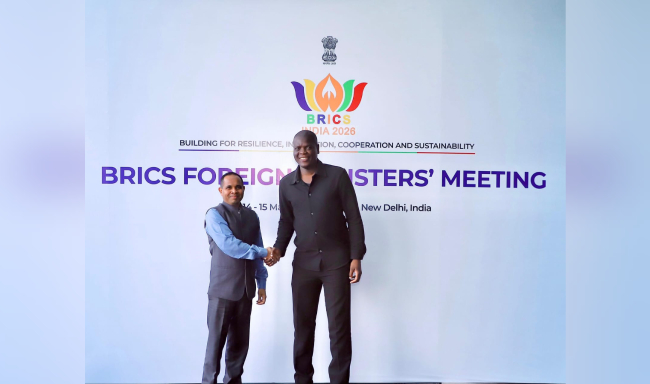 Minister of International Relations and Cooperation of South Africa, H.E. Mr. Ronald Ozzy Lamola arrived in New Delhi for the BRICS Foreign Ministers’ Meeting