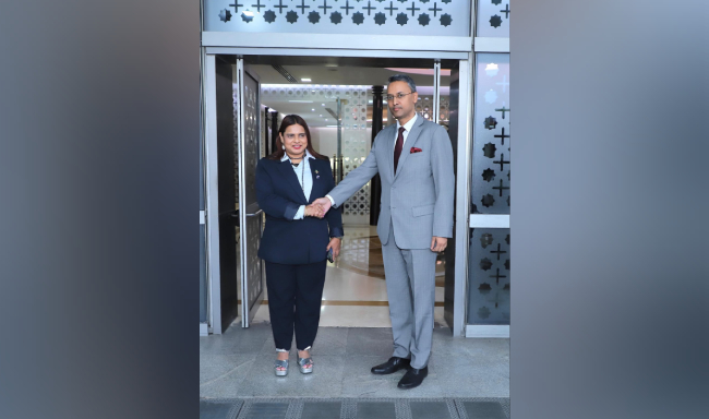 Minister for Foreign Affairs of the Maldives, H.E. Ms. Iruthisham Adam arrived in New Delhi on her first official visit