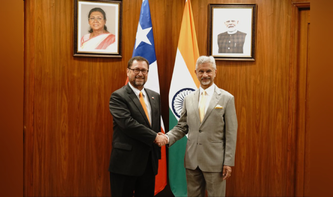 External Affairs Minister Dr. S. Jaishankar met H.E. Mr. Francisco Perez Mackenna, Minister of Foreign Affairs of Chile in New Delhi