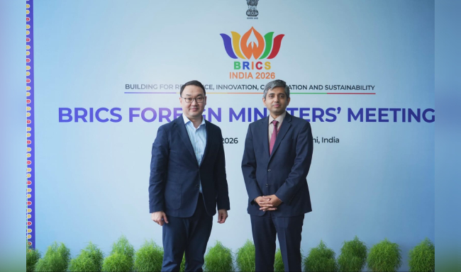 Deputy Foreign Minister of Kazakhstan, H.E. Mr. Yerzahan Ashikbayev arrived in New Delhi for the BRICS Foreign Ministers’ Meeting
