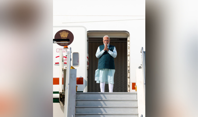 Prime Minister Shri Narendra Modi departed on a five-nation tour including the United Arab Emirates, the Netherlands, Sweden, Norway and Italy