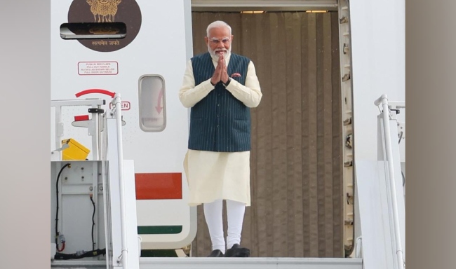 Prime Minister Shri Narendra Modi arrived in the Netherlands