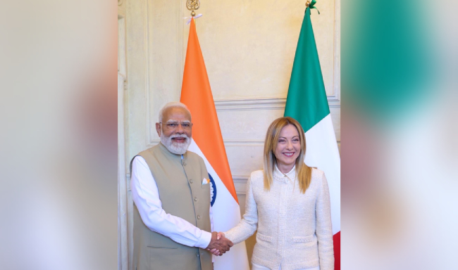Prime Minister Shri Narendra Modi met H.E. Ms. Giorgia Meloni, Prime Minister of the Italian Republic at the iconic Villa Doria Pamphili, Rome