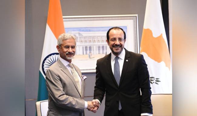 External Affairs Minister Dr. S. Jaishankar called on H.E. Mr. Nikos Christodoulides, President of the Republic of Cyprus in New Delhi